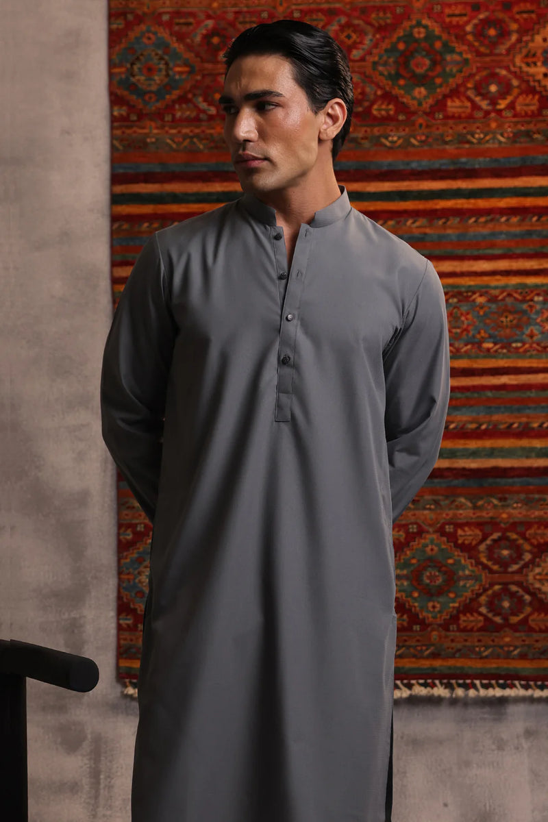 Wash & Wear Kurta - 0013 - GREY