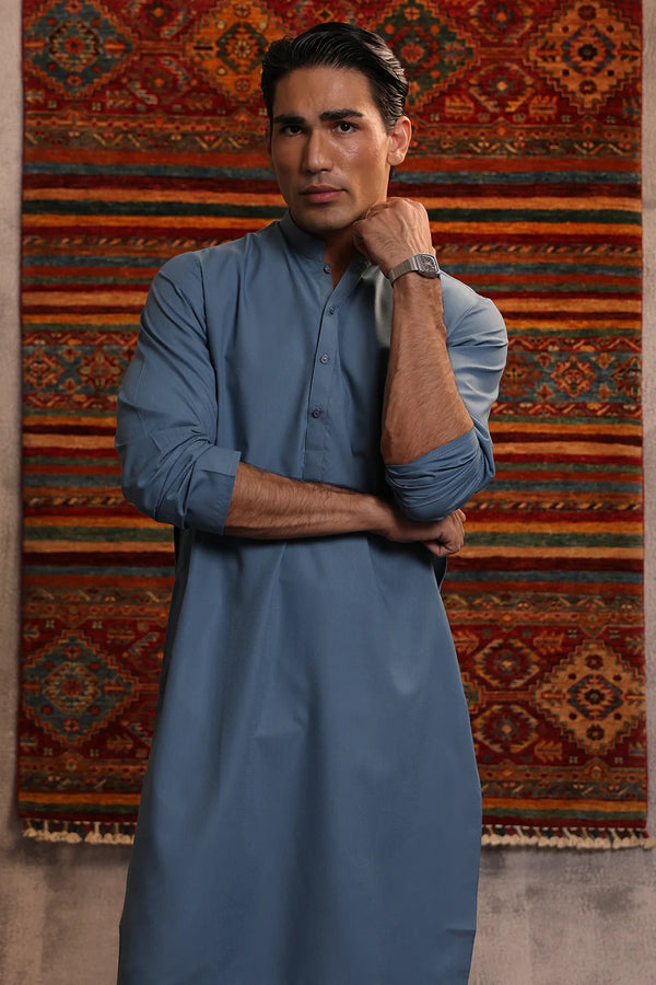 Wash & Wear Kurta - 0013 - BLUE