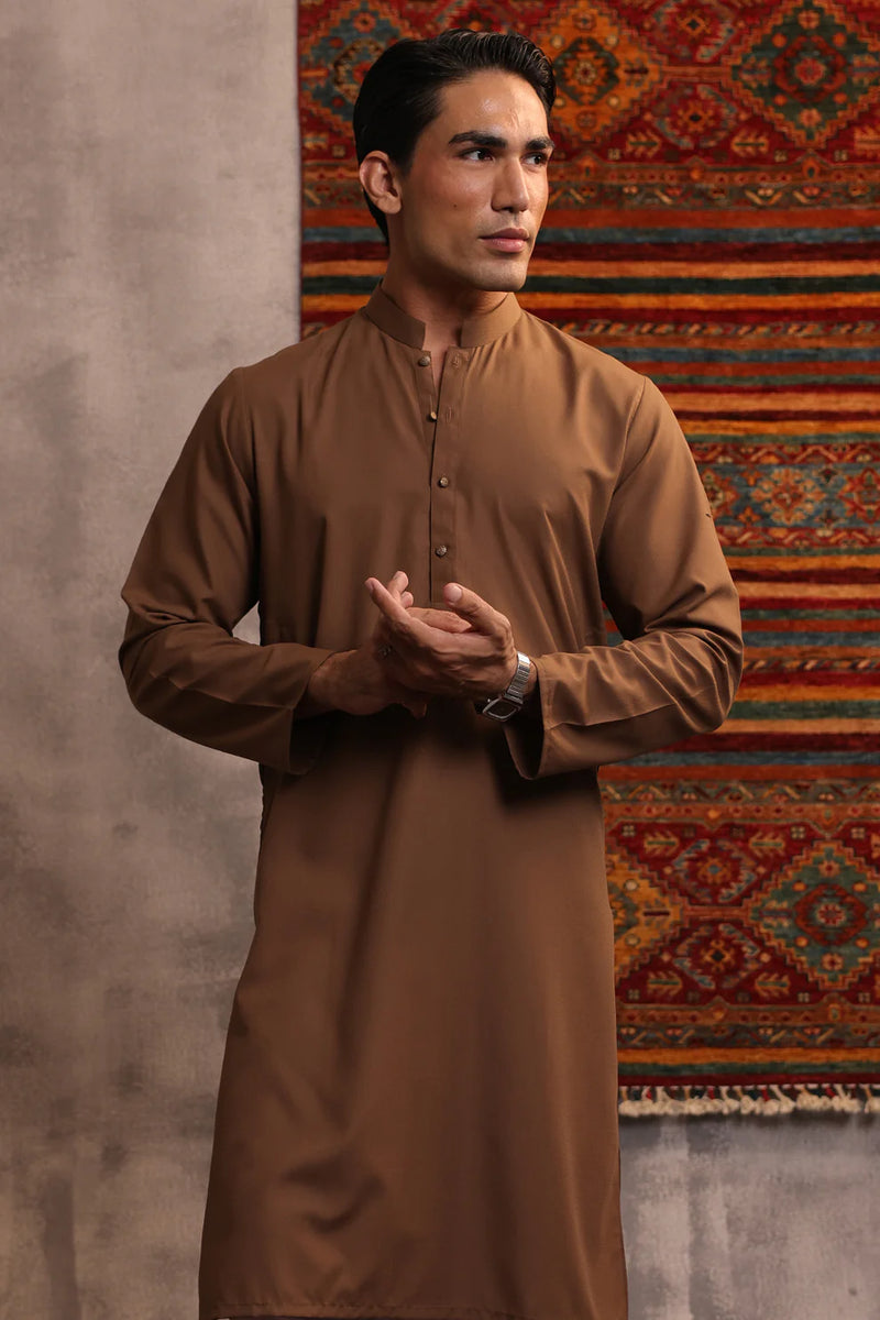 Wash & Wear Kurta - 0013 - BROWN