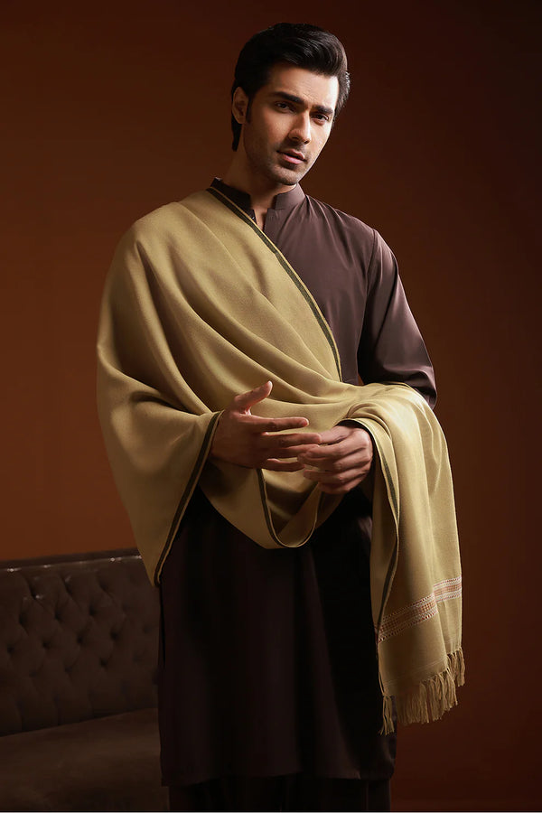 Men Shawl - S002 - BEIGE