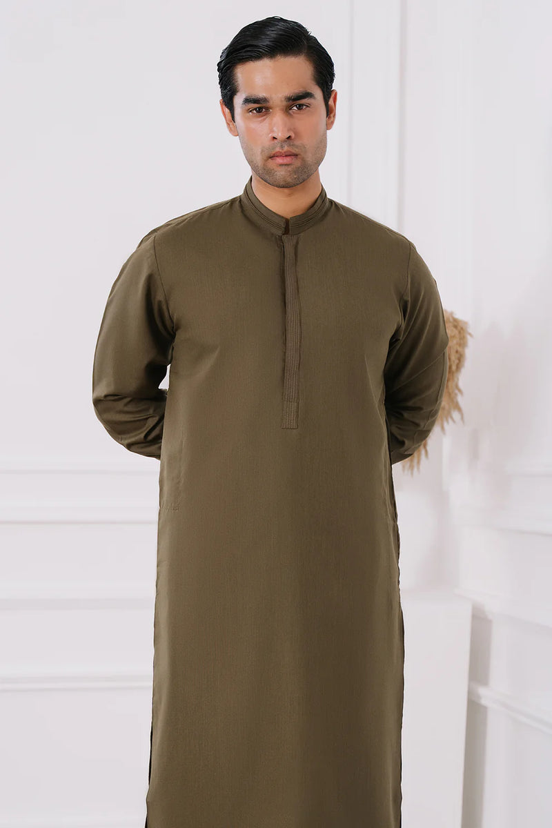 Jade Shalwar Kameez - OLIVE