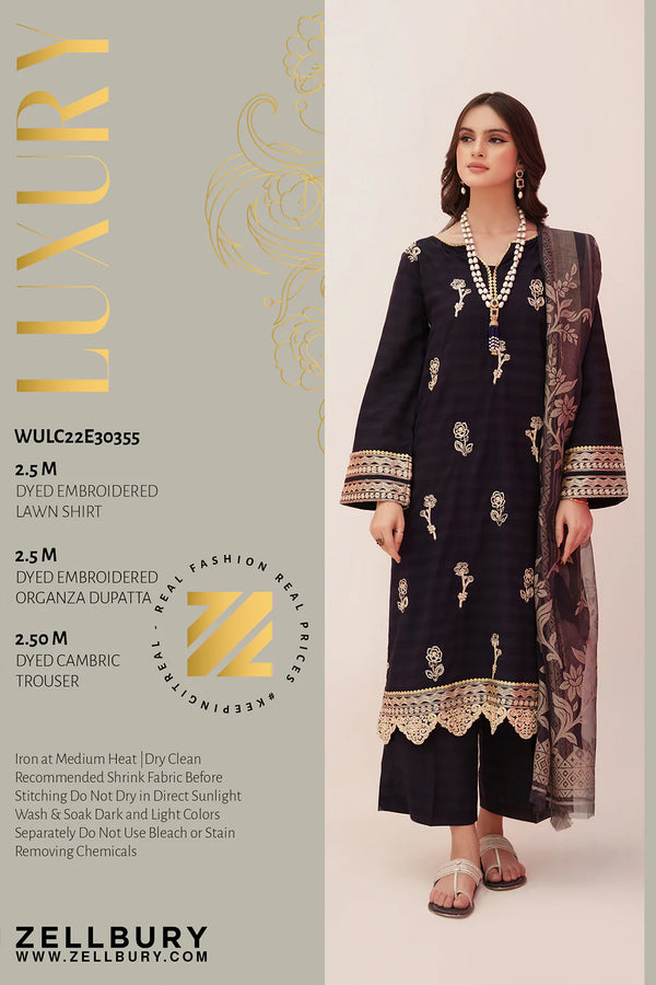 Embroidered Shirt Shalwar Dupatta - 0355