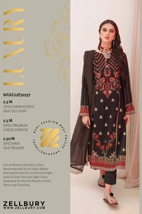 Embroidered Shirt Shalwar Dupatta - 0357