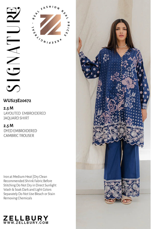 Embroidered Shirt Shalwar - 0672