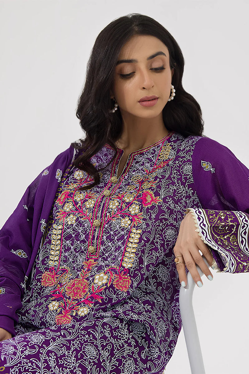 Embroidered Shirt Shalwar Dupatta - 0196